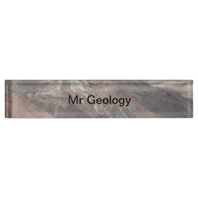Death Valley Rocks Science Teacher Name Plate (Front)
