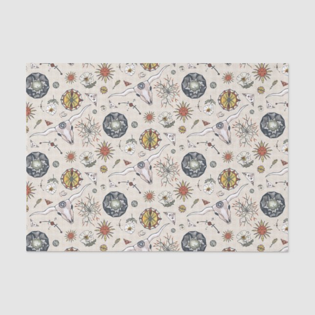 Death Valley Watercolor Print Tissue Paper (Front)