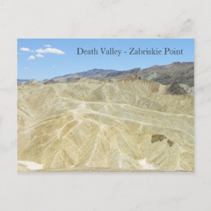 Death Valley/Zabriskie Point Postcard! Postcard