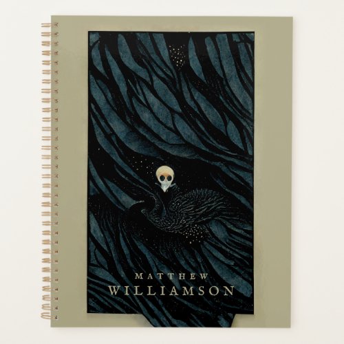Death Vintage Gothic Illustration With Your Name Planner