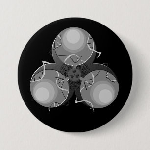 Death Virus Biohazard Pinback Button