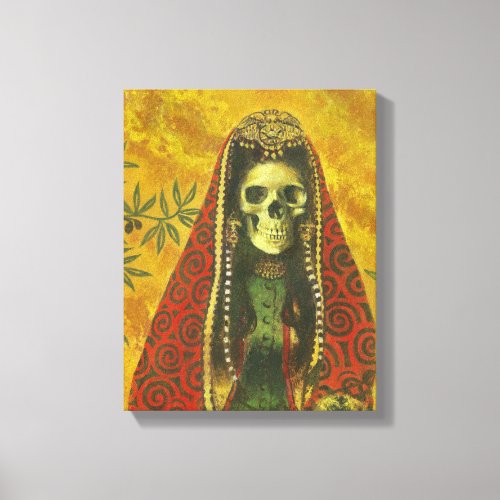 Death Witch Skeleton Canvas Print