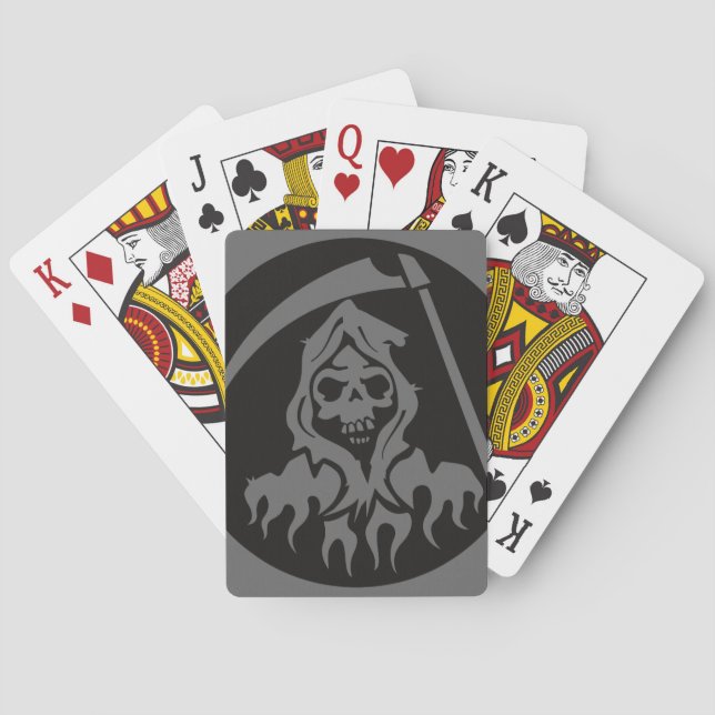 Death with Scythe Poker Cards (Back)