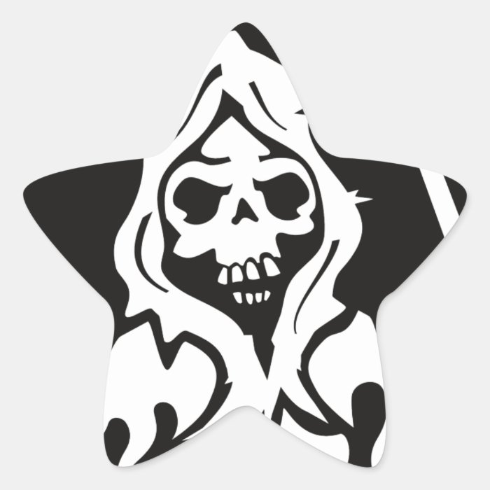 Death with Scythe Star Sticker