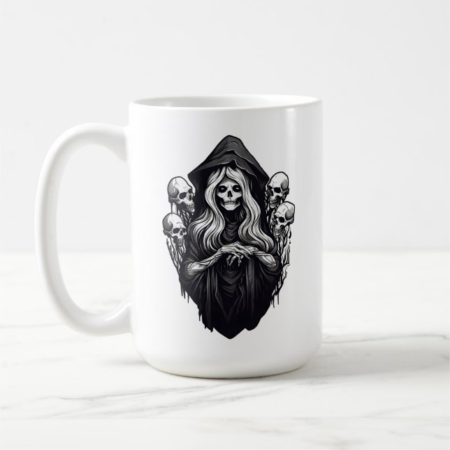 Death with skulls coffee mug (Left)