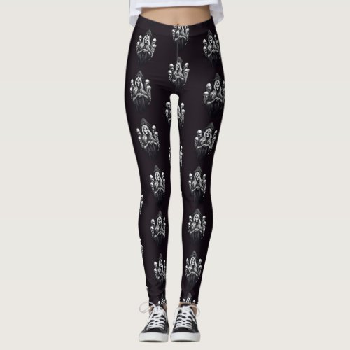 Death with skulls leggings