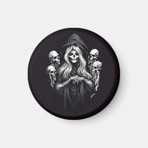 Death with skulls magnet