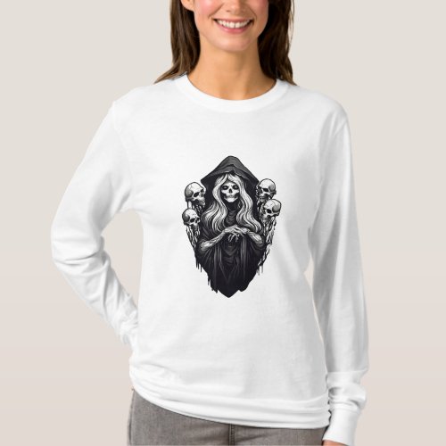 Death with skulls T_Shirt