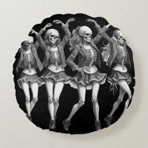 Death Women Dance Round Pillow