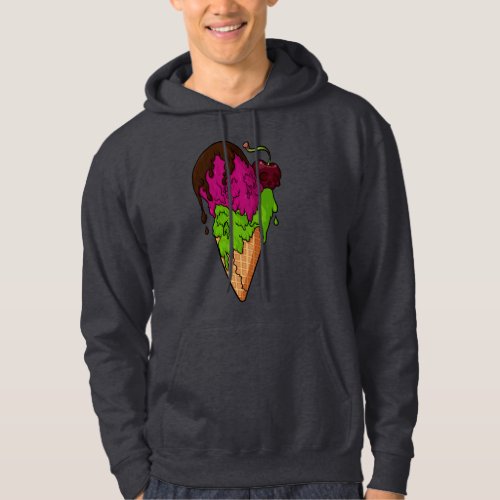 Deathly Sweet Berry Skull Ice Cream Hoodie