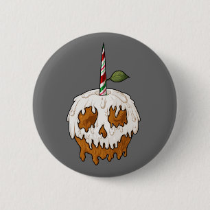 Deathly Sweet Caramel Apple Skull Button