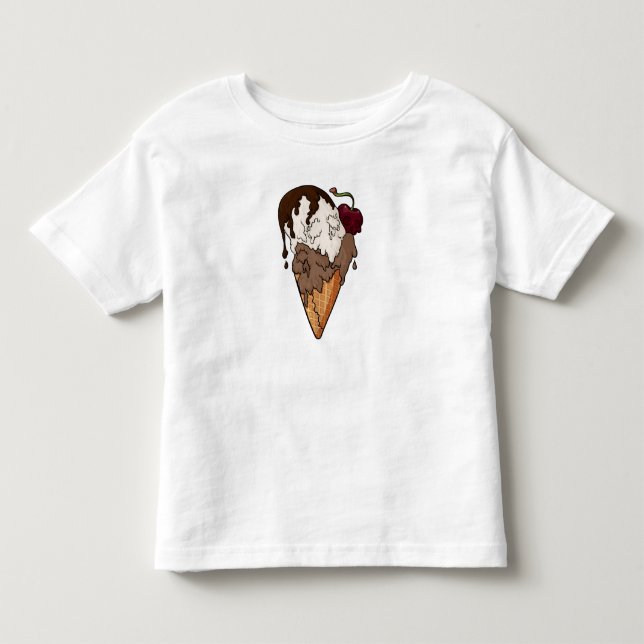 Deathly Sweet Classic Skull Ice Cream Toddler T-shirt (Front)