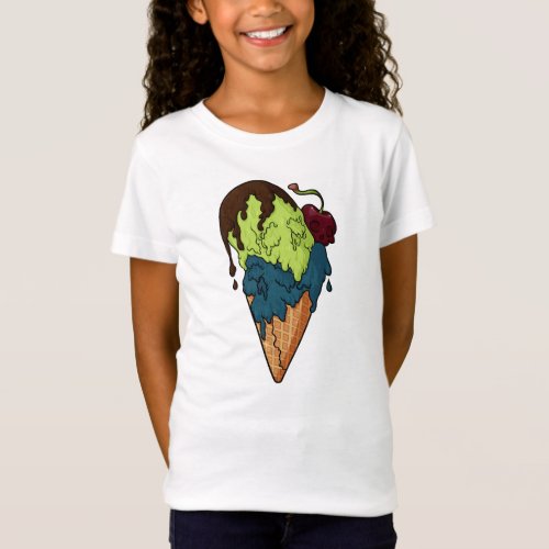 Deathly Sweet Mystery Skull Ice Cream T_Shirt