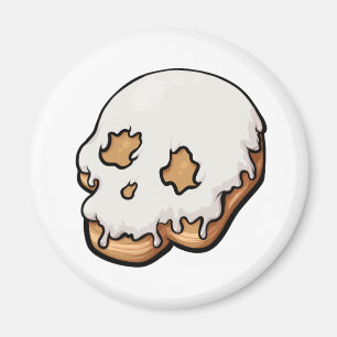 Deathly Sweet Skull Doughnut Magnet