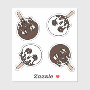 Deathly Sweet Skull Ice Pop Sticker Set