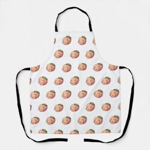 Deathly Sweet Skull Peach Apron
