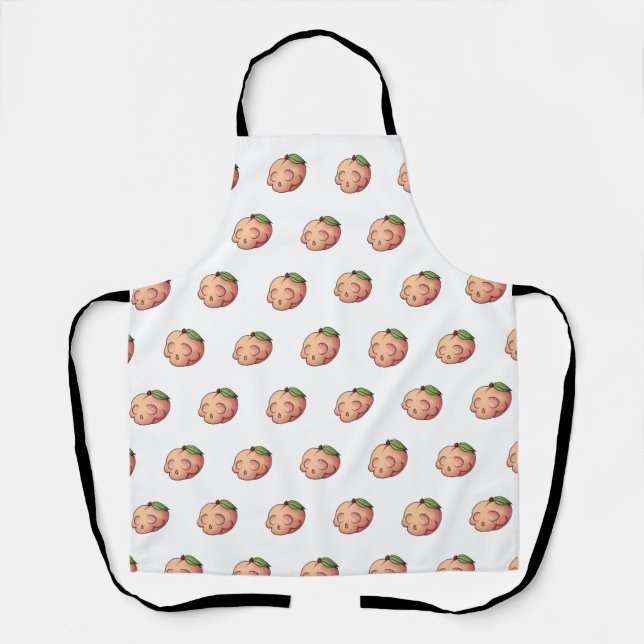 Deathly Sweet Skull Peach Apron (Front)