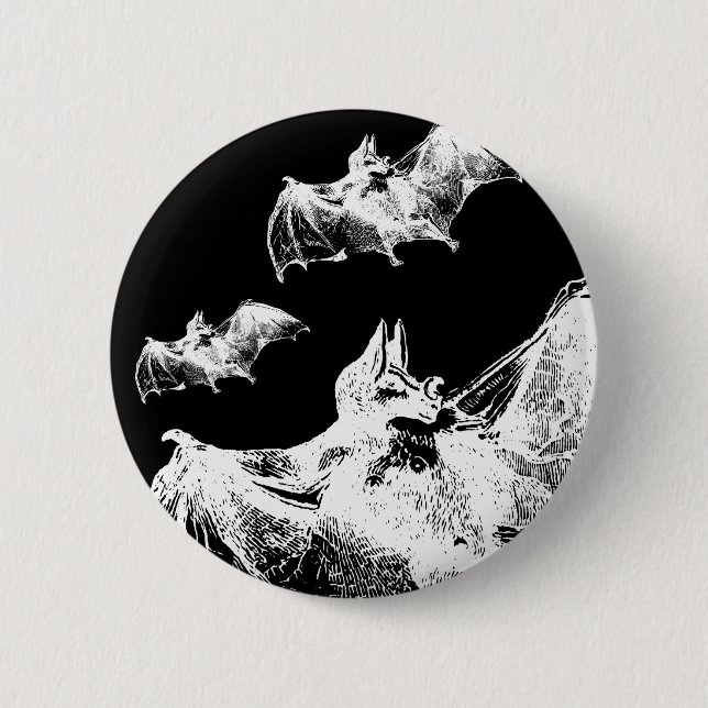 Deathrock Vampire Bats Button (Front)