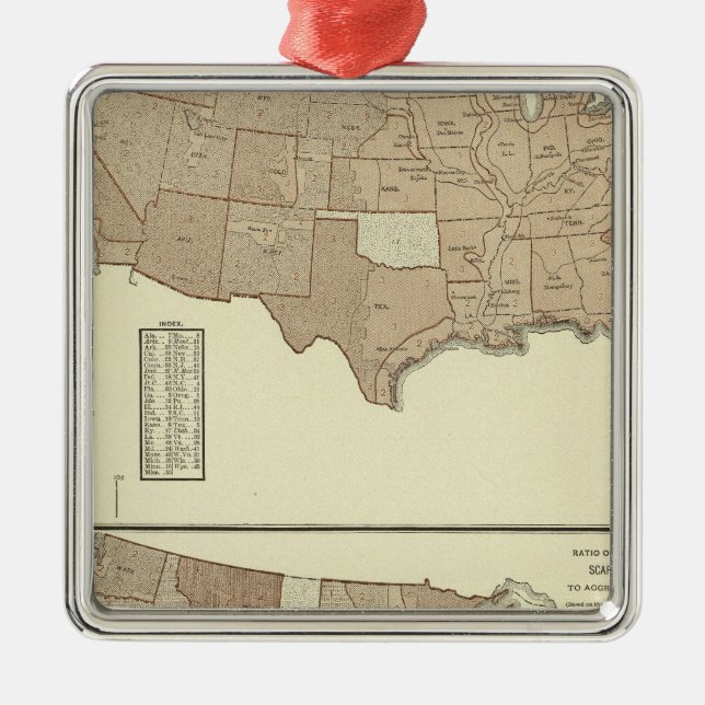 Deaths, enteric, scarlet fever metal ornament (Front)