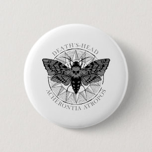 deaths head hawk moth button