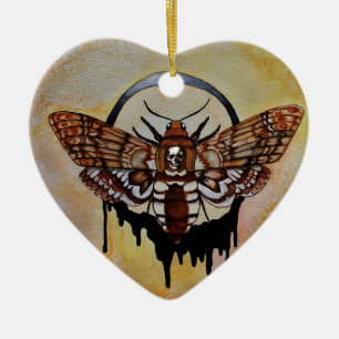 Death's Head Hawk Moth Ceramic Ornament