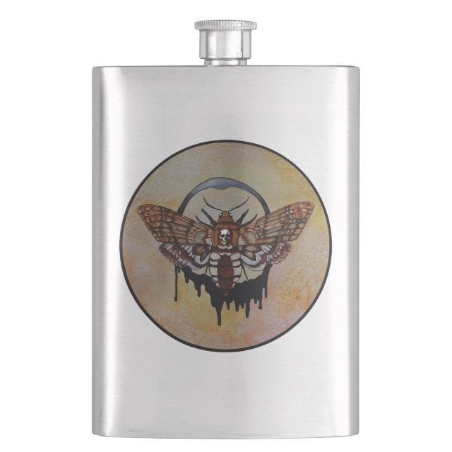 Death's Head Hawk Moth Flask (Front)