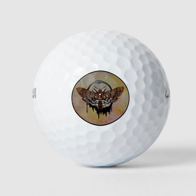 Death's Head Hawk Moth Golf Balls (Front)
