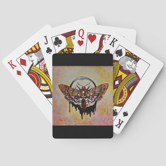Death's Head Hawk Moth Poker Cards (Back)