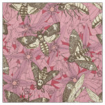 Death's-head hawkmoth rose fabric
