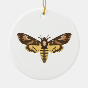 Deaths Head Moth Ceramic Ornament