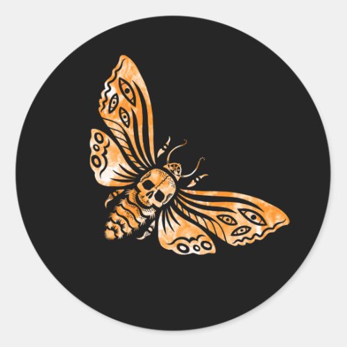 Deaths Head Moth  Classic Round Sticker