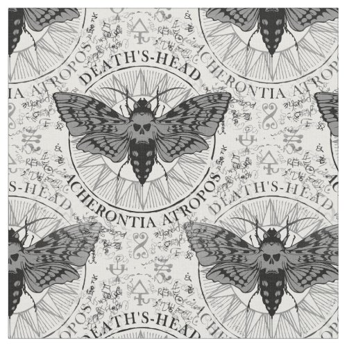 deaths head moth fabric