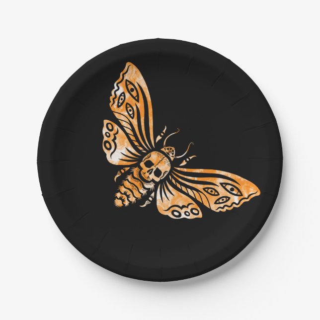 Death's Head Moth  Paper Plates (Front)