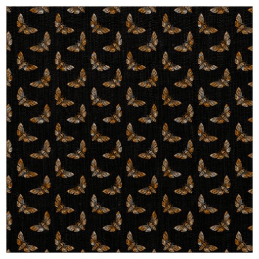 Death's Head Moth Pattern Fabric