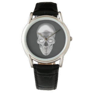 Death's head, skull silver 3D optics - Watch