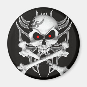 Death's Skull and Crossbones Magnet