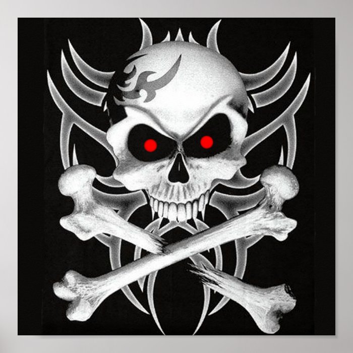 Death's Skull and Crossbones Posters