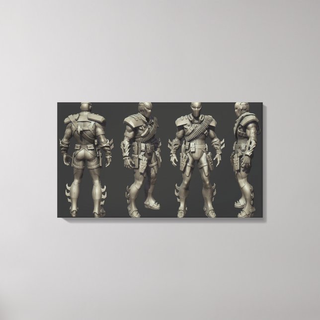 Deathstroke Turnaround Canvas Print (Front)
