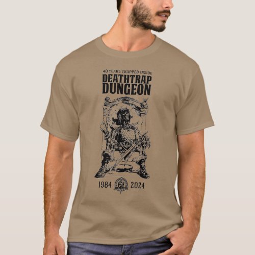 Deathtrap Dungeon Skeleton Warrior T_shirt Dark