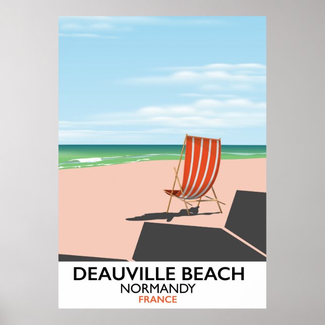 Deauville Beach france seaside poster. Poster (Front)