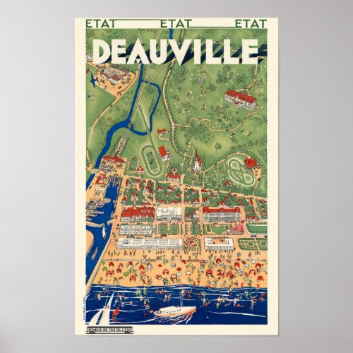 Deauville France Vintage Poster 1931