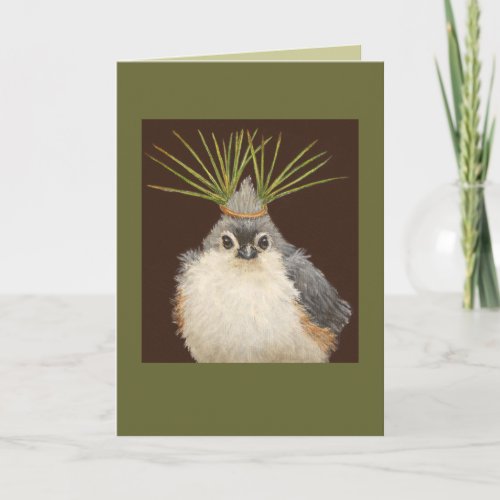 Deb the tufted titmouse card