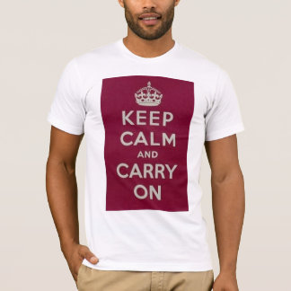 DEBACLE KEEP CALM AND CARRY ON T SHIRT