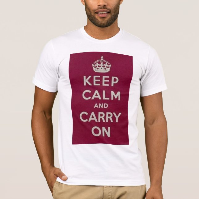 DEBACLE KEEP CALM AND CARRY ON T SHIRT (Front)