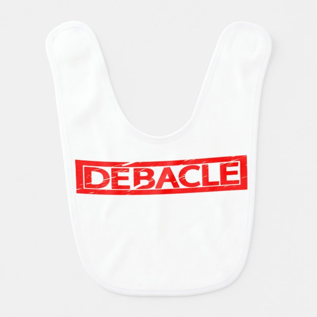 Debacle Stamp Baby Bib (Front)