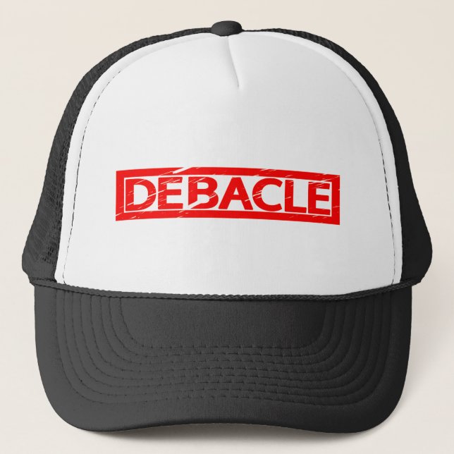 Debacle Stamp Trucker Hat (Front)