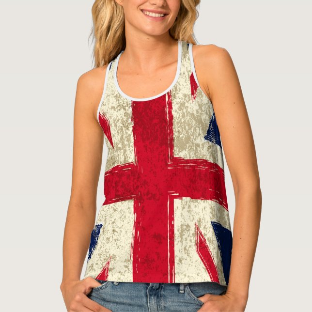 Débardeur femme. Drapeau Anglais Tank Top (Front)