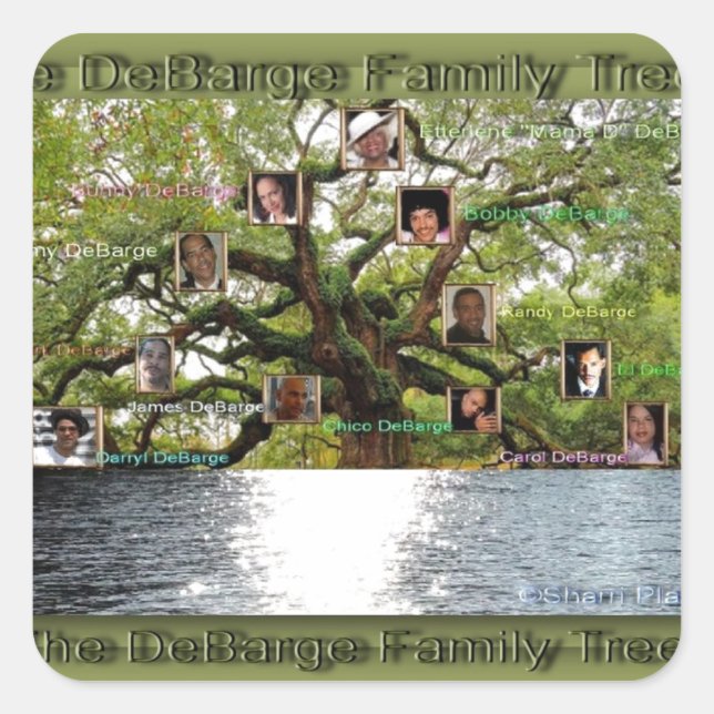 DeBarge Family Tree Specialty Items Square Sticker (Front)