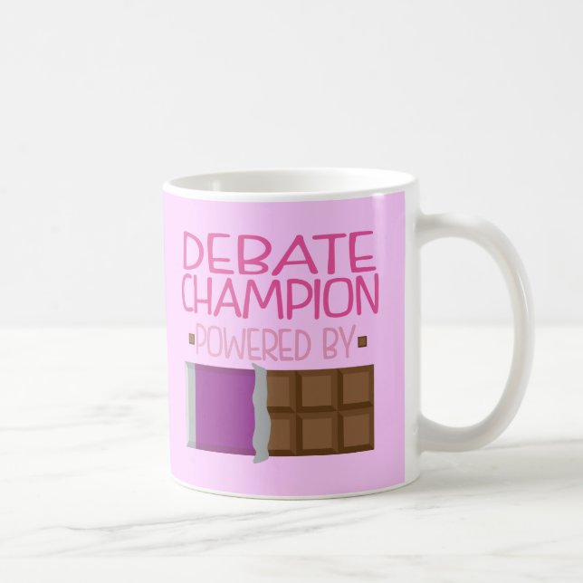 Debate Champion Chocolate Gift for Her Coffee Mug (Right)