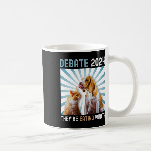 Debate Election 2024 Pets Dog Cat They're Eating W Coffee Mug (Right)